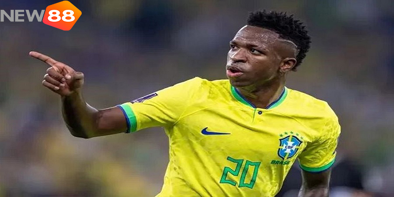 Top 5 Ngôi Sao Tại World Cup 2026 Có Nguy Cơ Gây Thất Vọng 6 Vinicius Jr trong màu áo tuyển Brazil